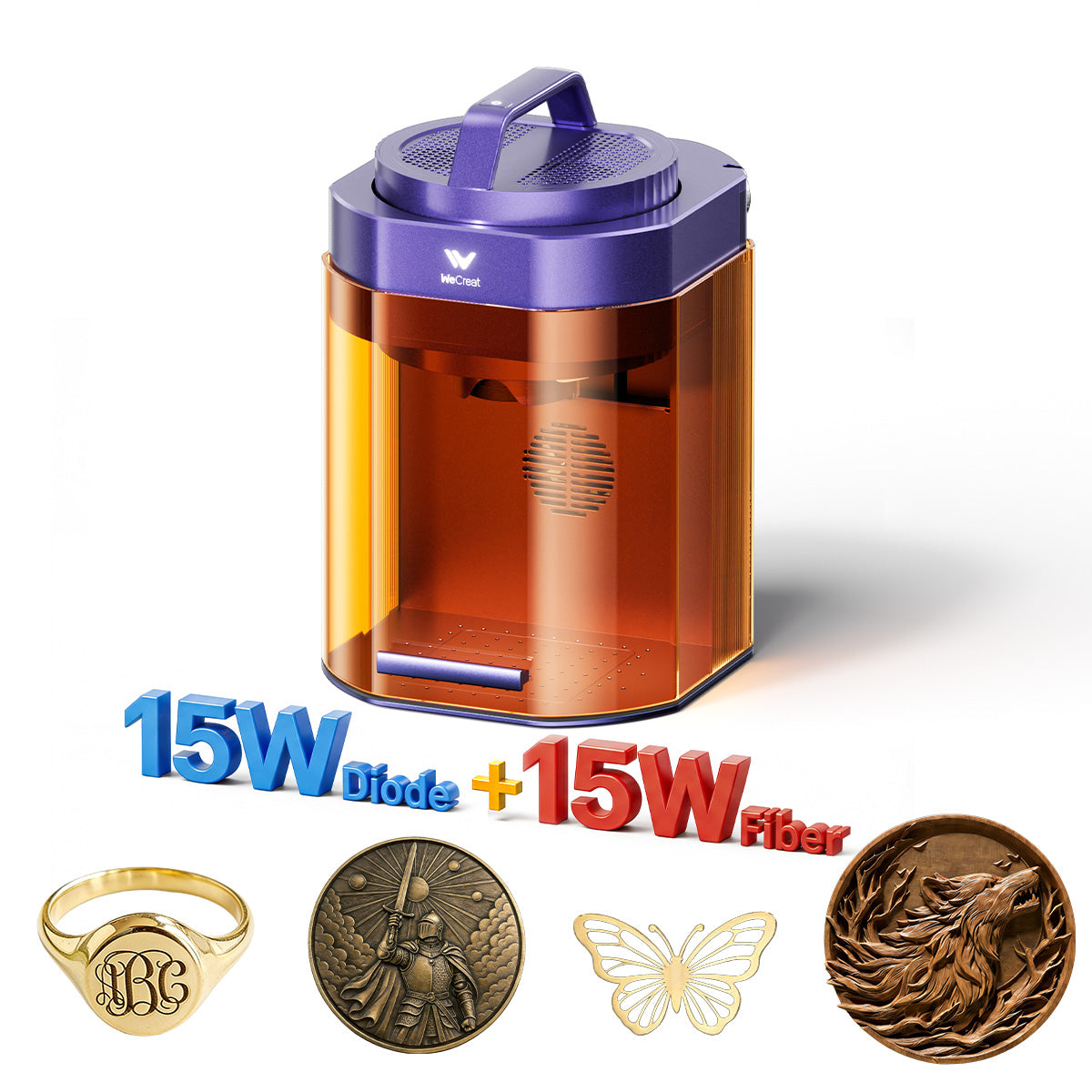WeCreat Lumos Flex 15W Fiber & Diode Dual Laser Engraver